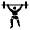 Strength training barbell icon representing fitness and weightlifting